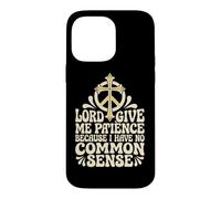 Christian Lord Patience No Common Sense Church Humor Case for iPhone 14 Pro Max