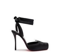 Christian Louboutin Cassia Lace Up 100 Satin Pumps - Black - 41 (IT41 / UK8)