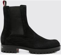 CHRISTIAN LOUBOUTIN Cavernos Suede Chelsea Boots with Lug Sole - Size: 41½ - male
