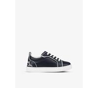 Christian Louboutin Christian Louboutin Funnyto Logo-Print Leather Low-Top Trainers 4-9 Years Navy Eur 33 / 1 UK Adult