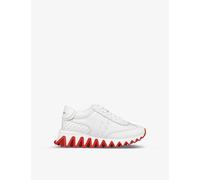 Christian Louboutin Christian Louboutin Mini Shark Sculptural-Sole Leather Low-Top Trainers 4-9 Years Bianco Eur 33 / 1 UK Adult
