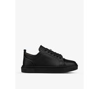 Christian Louboutin Mens Black Adolon Junior Vegan Leather Low-top Trainers Eur 41.5 / 7.5 Uk Men