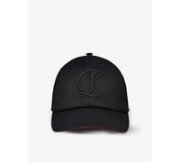 Christian Louboutin Mens Black Mooncrest Logo-embroidered Cotton-canvas Cap L
