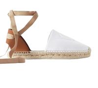 Christian Louboutin Nanou Lace Espadrilles Canvas Leather Schnürsandale Shoes 37