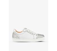 Christian Louboutin Womens Bianco/silver Vieira 2 Leather Trainers Eur 41.5 / 8.5 Uk Women