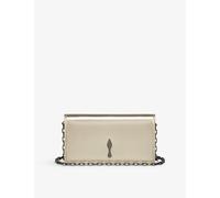 Christian Louboutin Womens Christian Louboutin Bettina Leather Clutch Bag Platine/Gold 1 Size