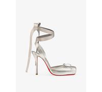 Christian Louboutin Womens Christian Louboutin Cassia Lace-Up 100 Nappa-Leather Pumps Silver/Lin Silver Eur 37.5 / 4.5 UK Women