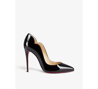 Christian Louboutin Womens Christian Louboutin Hot Chick 100 Patent-Leather Courts Black Eur 37.5 / 4.5 UK Women