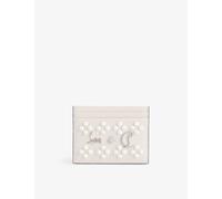 Christian Louboutin Womens Leche Kios Loubinthesky Embellished Leather Card Holder 1 Size