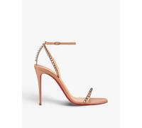 Christian Louboutin Womens Nude so Me 100 Leather Heeled Sandals Eur 34.5 / 1.5 Uk Women