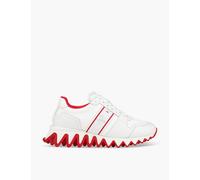 Christian Louboutin Womens White Nastroshark Chunky-sole Leather Low-top Trainers Eur 38/5 Uk Women