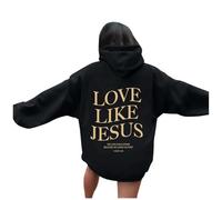 Christian Love Like Jesus Hoodies for Women Cute Summer Hooded Sweaters God Y2K Graphic Casual with Hood Beach Pullover Hoodies Workou Lightweight Faith Religious Preppy 2025 Black