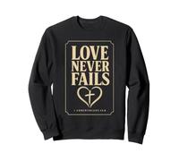 Christian Love Never Fails Bible Verse Gift Sweatshirt