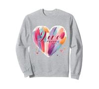 Christian Love Never Fails Bible Verse Heart Sweatshirt