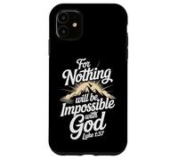 Christian Luke 1:37 Bible Verse Religious Jesus God Amen Joy Case for iPhone 11