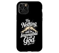 Christian Luke 1:37 Bible Verse Religious Jesus God Amen Joy Case for iPhone 11 Pro