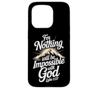 Christian Luke 1:37 Bible Verse Religious Jesus God Amen Joy Case for iPhone 15 Pro