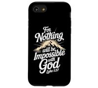 Christian Luke 1:37 Bible Verse Religious Jesus God Amen Joy Case for iPhone SE (2020) / 7/8