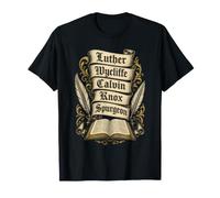 Christian Luther Wycliffe Calvin Knox Spurgeon Men Gift T-Shirt