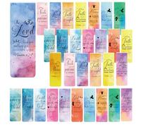 Christian Magnetic Bookmarks: 30 Pcs Bible Verse Magnet Book Page Markers Motivational Scripture Book Mark Clips for Reading, Gifts for Women Teachers Mother Book Lovers Office School Supplies