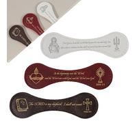 Christian Magnetic Leather Bookmarks: 3PCS Bible Verse and Inspirational Scripture Book Mark, Religious Gift for Women Men, Bible Study Supplies for Christians Church Prayer Groups