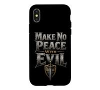 Christian Make No Peace With Evil Man Of God Gift Case for iPhone X/XS