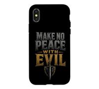 Christian Make No Peace With Evil Man Of God Gift Case for iPhone X/XS