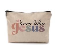 Christian Makeup Bag Christian gifts for women, Love Like Jesus - Cream