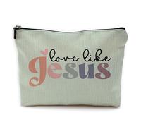 Christian Makeup Bag Christian gifts for women, Love Like Jesus - Green