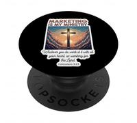 Christian Marketer Marketing Is My Ministry Manager Jesus PopSockets Adhesive PopGrip