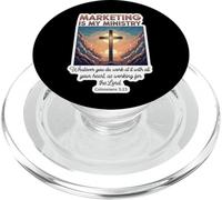 Christian Marketer Marketing Is My Ministry Manager Jesus PopSockets PopGrip for MagSafe