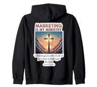 Christian Marketer Marketing Is My Ministry Manager Jesus Zip Hoodie