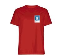 Christian McCaffrey 22 Panthers Jersey Frame Men's T-Shirt - Red / 3XL