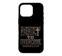 Christian Men Built To Overcome Romans 8:37 Faith Gift Case for iPhone 16 Pro
