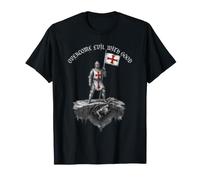 Christian Men Faith Overcome Evil with Good Templar Cross T-Shirt