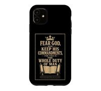 Christian Men Fear God Keep His Commandments Gift Case for iPhone 11