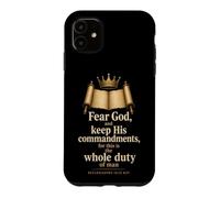 Christian Men Fear God Keep His Commandments Gift Case for iPhone 11