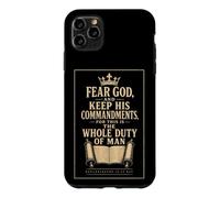 Christian Men Fear God Keep His Commandments Gift Case for iPhone 11 Pro Max