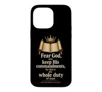 Christian Men Fear God Keep His Commandments Gift Case for iPhone 14 Pro Max