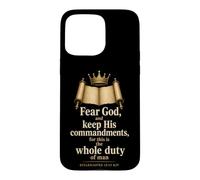 Christian Men Fear God Keep His Commandments Gift Case for iPhone 15 Pro Max