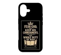 Christian Men Fear God Keep His Commandments Gift Case for iPhone 17