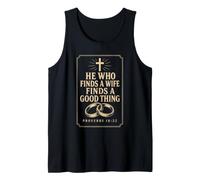 Christian Men He Who Finds A Wife Bible Verse Gift Tank Top