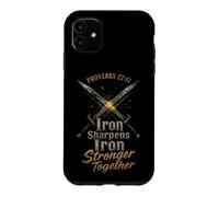 Christian Men Iron Sharpens Iron Stronger Together Gift Case for iPhone 11