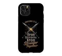 Christian Men Iron Sharpens Iron Stronger Together Gift Case for iPhone 11 Pro