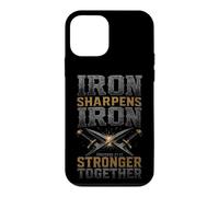 Christian Men Iron Sharpens Iron Stronger Together Gift Case for iPhone 12 mini
