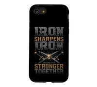 Christian Men Iron Sharpens Iron Stronger Together Gift Case for iPhone SE (2020) / 7/8