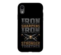 Christian Men Iron Sharpens Iron Stronger Together Gift Case for iPhone XR