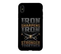 Christian Men Iron Sharpens Iron Stronger Together Gift Case for iPhone XS Max