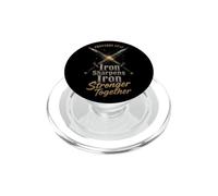 Christian Men Iron Sharpens Iron Stronger Together Gift PopSockets PopGrip for MagSafe