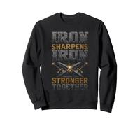 Christian Men Iron Sharpens Iron Stronger Together Gift Sweatshirt